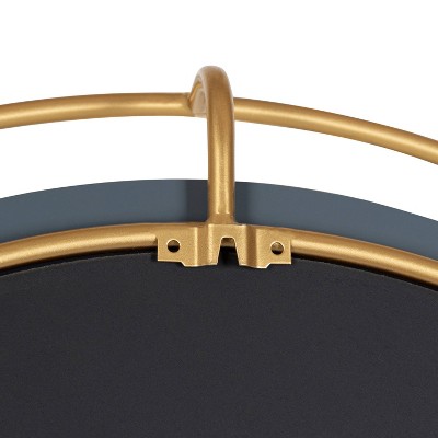 Promo β Kate & Laurel All Things Decor 28" x 28" Quila Round Framed Decorative Wall Mirror Gold - Kate & Laurel All Things Decor 𧨠- Image 4