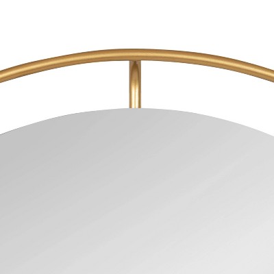 Promo β Kate & Laurel All Things Decor 28" x 28" Quila Round Framed Decorative Wall Mirror Gold - Kate & Laurel All Things Decor 𧨠- Image 5