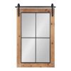 Cheap 🤩 Kate & Laurel All Things Decor 24" x 37" Cates Windowpane Framed Decorative Wall Mirror Rustic Brown - Kate & Laurel All Things Decor ✨