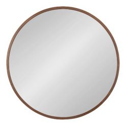 New ✨ Kate & Laurel All Things Decor 26" x 26" Travis Round Wood Accent Decorative Wall Mirror Bronze - Kate & Laurel All Things Decor ❤️