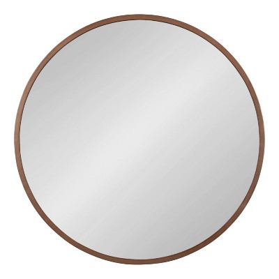 New ✨ Kate & Laurel All Things Decor 26" x 26" Travis Round Wood Accent Decorative Wall Mirror Bronze - Kate & Laurel All Things Decor ❤️