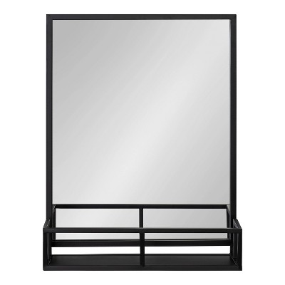 Budget π Kate & Laurel All Things Decor 22" x 29" Jackson Functional Wall Mirror Black - Kate & Laurel All Things Decor β¨
