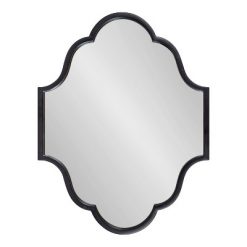Budget ✨ Kate & Laurel All Things Decor 19" x 24" Rowla Framed Decorative Wall Mirror Black - Kate & Laurel All Things Decor 👏