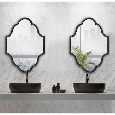 Budget β¨ Kate & Laurel All Things Decor 19" x 24" Rowla Framed Decorative Wall Mirror Black - Kate & Laurel All Things Decor π - Image 5