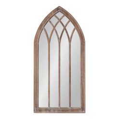 Brand new ๐ฅฐ Kate & Laurel All Things Decor 24" x 48" Winn Wood Framed Arch Decorative Wall Mirror Rustic Brown - Kate & Laurel All Things Decor ๐ฅ