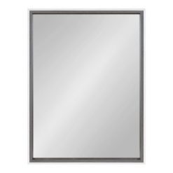 Deals 🔥 Kate & Laurel All Things Decor 19" x 24" Gibson Decorative Framed Wall Mirror Gray/White - Kate & Laurel All Things Decor 🛒