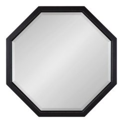 Cheap 🎉 Kate & Laurel All Things Decor 24" x 24" Hogan Framed Octagon Decorative Wall Mirror Black - Kate & Laurel All Things Decor 👏