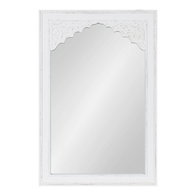 Top 10 π₯ Kate & Laurel All Things Decor 24" x 36" Shivani Wood Framed Decorative Wall Mirror White - Kate & Laurel All Things Decor π