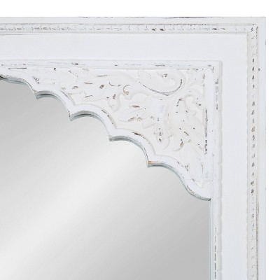 Top 10 π₯ Kate & Laurel All Things Decor 24" x 36" Shivani Wood Framed Decorative Wall Mirror White - Kate & Laurel All Things Decor π - Image 2