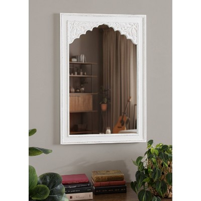 Top 10 π₯ Kate & Laurel All Things Decor 24" x 36" Shivani Wood Framed Decorative Wall Mirror White - Kate & Laurel All Things Decor π - Image 4