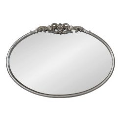 Hot Sale π₯° Kate & Laurel All Things Decor 27" x 18.7" Arendahl Oval Wall Mirror Silver - Kate & Laurel All Things Decor π