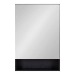 Discount 🔥 Kate & Laurel All Things Decor 20" x 30" Vin Decorative Wall Mirror with Shelves Black - Kate & Laurel All Things Decor 🤩