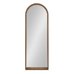 Promo ⌛ Kate & Laurel All Things Decor 16" x 48" Hutton Wood Framed Arch Decorative Wall Mirror Rustic Brown - Kate & Laurel All Things Decor ✔️