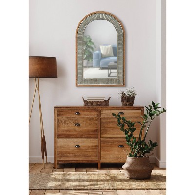 New π― Kate & Laurel All Things Decor 24" x 36" Deely Arch Wall Mirror Rustic Brown - Kate & Laurel All Things Decor π - Image 4