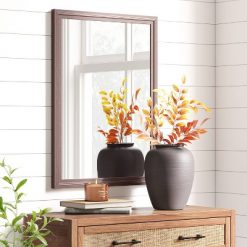 Buy ✨ 22" x 30" Decorative Wall Mirror Frame Walnut - Threshold™ ✔️