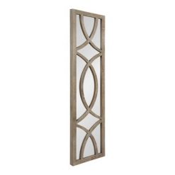 Best Pirce ⌛ Kate & Laurel All Things Decor 12" x 47" Tolland Wood Panel Wall Mirror Brown - Kate and Laurel 🤩