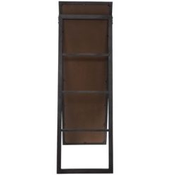 Best Sale ❤️ 22"x70" Full Length Wood Ladder Standing Mirror with Easel Black - Gallery Solutions 💯