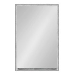 Deals 🥰 Kate & Laurel All Things Decor 24" x 36" Travis Framed Decorative Wall Mirror Silver - Kate & Laurel All Things Decor ✔️