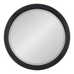 Promo ⌛ Kate & Laurel All Things Decor 18" x 18" Hogan Round Framed Decorative Wall Mirror Black - Kate & Laurel All Things Decor 🔔