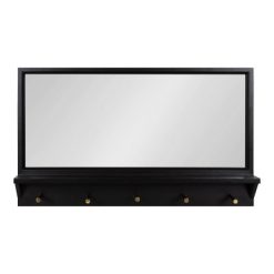 Coupon ๐ Kate & Laurel All Things Decor 36" x 21" Milley Functional Wall Mirror Black - Kate & Laurel All Things Decor ๐งจ