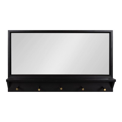 Coupon π Kate & Laurel All Things Decor 36" x 21" Milley Functional Wall Mirror Black - Kate & Laurel All Things Decor π§¨