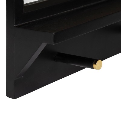 Coupon π Kate & Laurel All Things Decor 36" x 21" Milley Functional Wall Mirror Black - Kate & Laurel All Things Decor 𧨠- Image 4