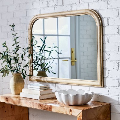 Best Sale π Threshold Designed W/Studio McGee 36" x 26" Wooden Mantel Decorative Wall Mirror Natural - Threshold™ designed with Studio McGee π