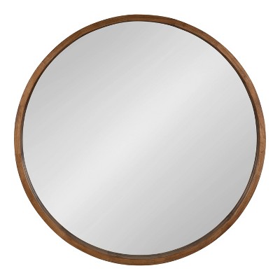 Brand new π Kate & Laurel All Things Decor 36" Hutton Round Wall Mirror Rustic Brown - Kate & Laurel All Things Decor π