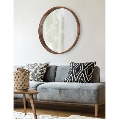 Brand new π Kate & Laurel All Things Decor 36" Hutton Round Wall Mirror Rustic Brown - Kate & Laurel All Things Decor π - Image 4