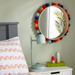 Outlet 😀 19" Round Colorful Pom-Pom Mirror - Pillowfort™ 🎁