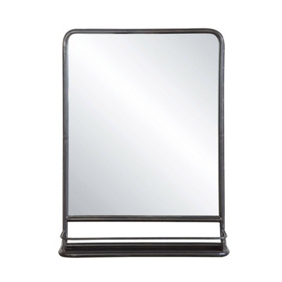 Cheapest ๐ 19.5" x 27.5" Metal Framed Wall Mirror with Shelf Black - 3R Studios โ๏ธ