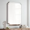 Flash Sale ⌛ Noble Park Cut-Corner Rectangular Vanity Wall Mirror Modern Mirrored Glass Frame Beveled 31" Wide for Bathroom Bedroom Living Room 👍