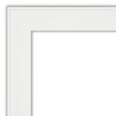 New 👍 17" x 51" Vanity White Framed On the Door Mirror - Amanti Art 🔥 - Image 2