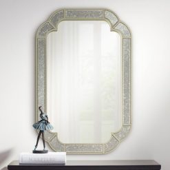 Best deal 🤩 Noble Park Rectangular Vanity Decorative Wall Mirror Dark Champagne Frame Beveled 23 1/2" Wide for Bathroom Bedroom Office 🎉