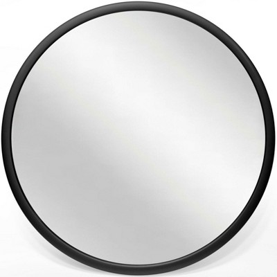 Discount π Infinity Instruments 20083BK Nera 22 Inch Round Indoor Hanging Wall Mounted Decorative Mirror with Black Matte Frame (2 Pack) π