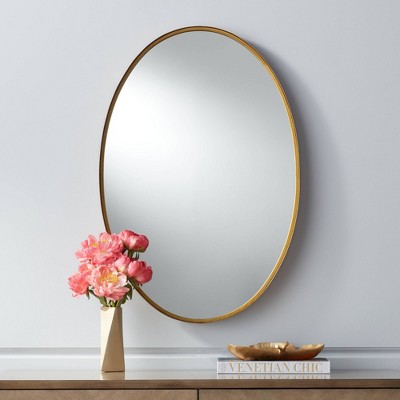 Cheap π Noble Park Oval Vanity Lip Wall Mirror Modern Hand-Painted Gold Metal Frame 24 1/4" Wide for Bathroom Bedroom Living Room Office π₯ - Image 4