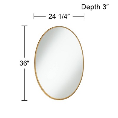Cheap π Noble Park Oval Vanity Lip Wall Mirror Modern Hand-Painted Gold Metal Frame 24 1/4" Wide for Bathroom Bedroom Living Room Office π₯ - Image 5