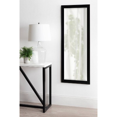 Best Pirce ✔️ 19.5" x 51.5" Bosc Full Length Wall Mirror Black - DesignOvation 🎁 - Image 4