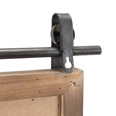 Promo π Wall Mount Barn Mirror with Wood Shelf and Iron Hardware - Danya B. π - Image 4