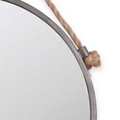 Wholesale 💯 15 inch Diameter Round Rustic Wall Mirror with Hanging Rope - Foreside Home & Garden 😉