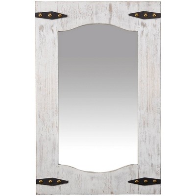Buy โจ 21.5" x 1" x 33.5" Farmhouse Barn Door Mirror Tan - FirsTime & Co. โ๏ธ