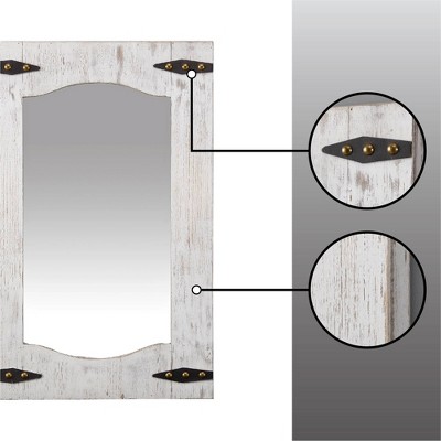 Buy โจ 21.5" x 1" x 33.5" Farmhouse Barn Door Mirror Tan - FirsTime & Co. โ๏ธ - Image 4