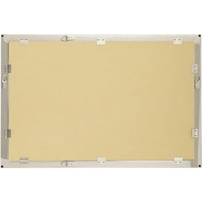 New ❤️ Possini Euro Design Rectangular Vanity Wall Mirror Modern Brushed Nickel Metal Frame Beveled Glass 33" Wide for Bathroom Bedroom 👍 - Image 6