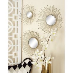 Cheapest 🛒 Olivia & May Set of 3 Glam Metal Decorative Wall Mirror Gold - Olivia & May 😉