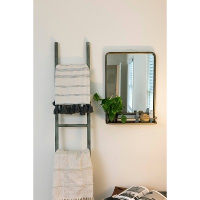 Best Pirce โ๏ธ Metal Wall Mirror with Shelf Brass - 3R Studios ๐