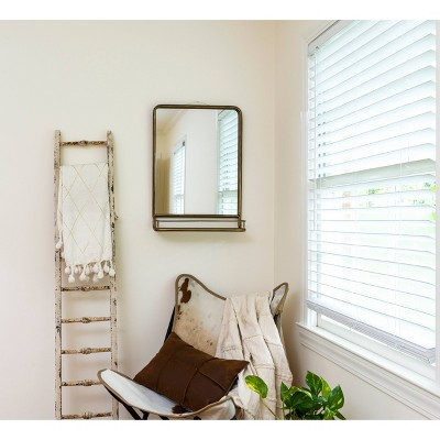 Best Pirce โ๏ธ Metal Wall Mirror with Shelf Brass - 3R Studios ๐ - Image 2