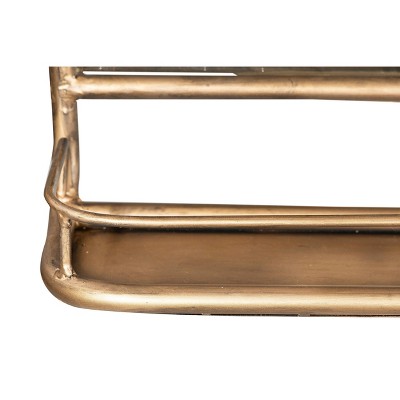 Best Pirce โ๏ธ Metal Wall Mirror with Shelf Brass - 3R Studios ๐ - Image 6