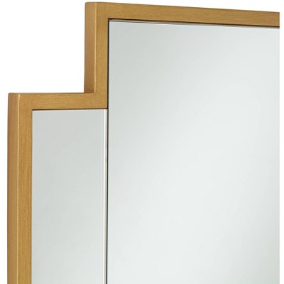 Outlet π― Noble Park Rectangular Vanity Decorative Wall Mirror Modern Cut Edge Lush Antique Gold Wood Frame 26" Wide for Bathroom Bedroom π€© - Image 2