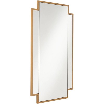 Outlet π― Noble Park Rectangular Vanity Decorative Wall Mirror Modern Cut Edge Lush Antique Gold Wood Frame 26" Wide for Bathroom Bedroom π€© - Image 6