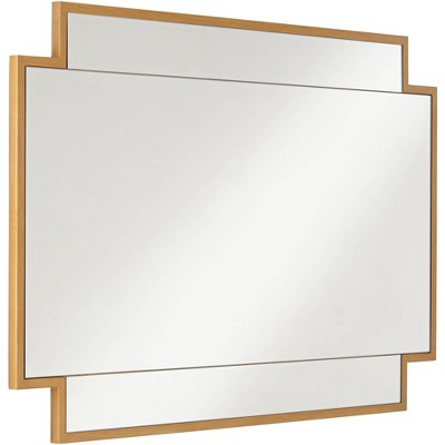 Outlet π― Noble Park Rectangular Vanity Decorative Wall Mirror Modern Cut Edge Lush Antique Gold Wood Frame 26" Wide for Bathroom Bedroom π€© - Image 7